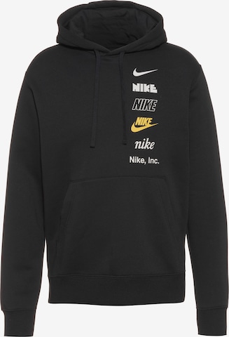 Nike Sportswear Sweatshirt 'Club Fleece' in Schwarz: predná strana