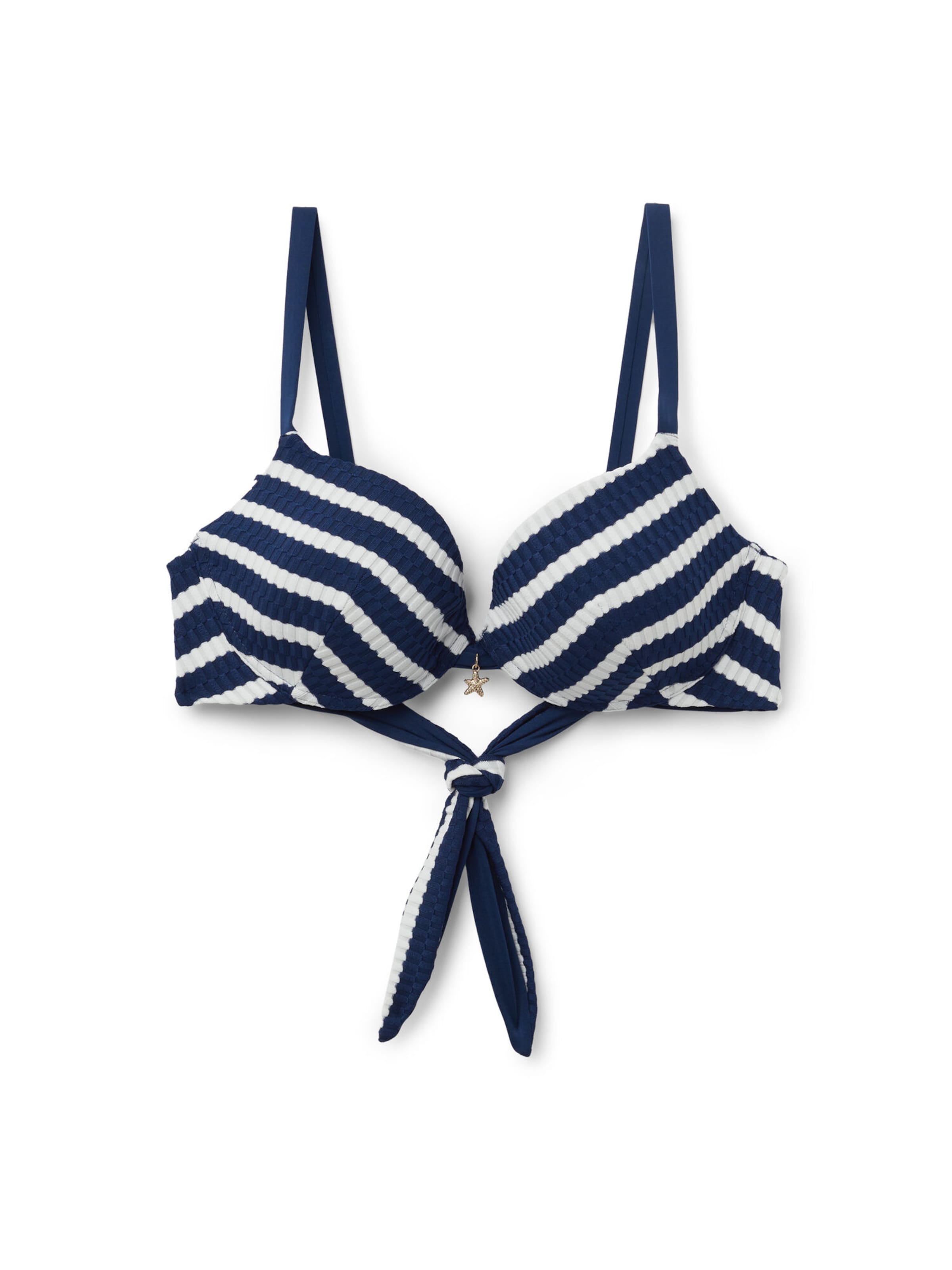 Tezenis Push-up Bikini Top in Blue: front