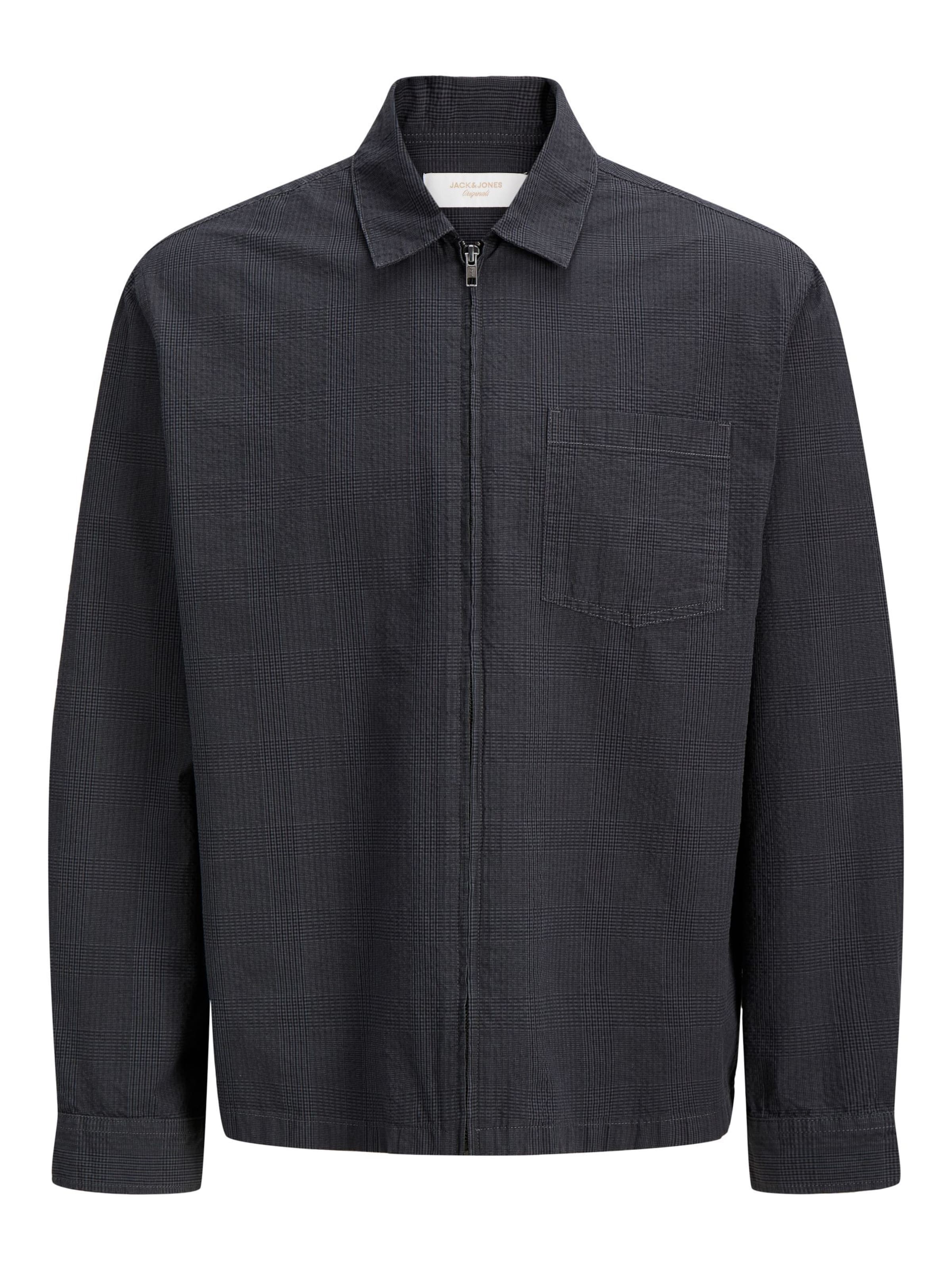 Regular fit Camicia di JACK & JONES in nero: frontale