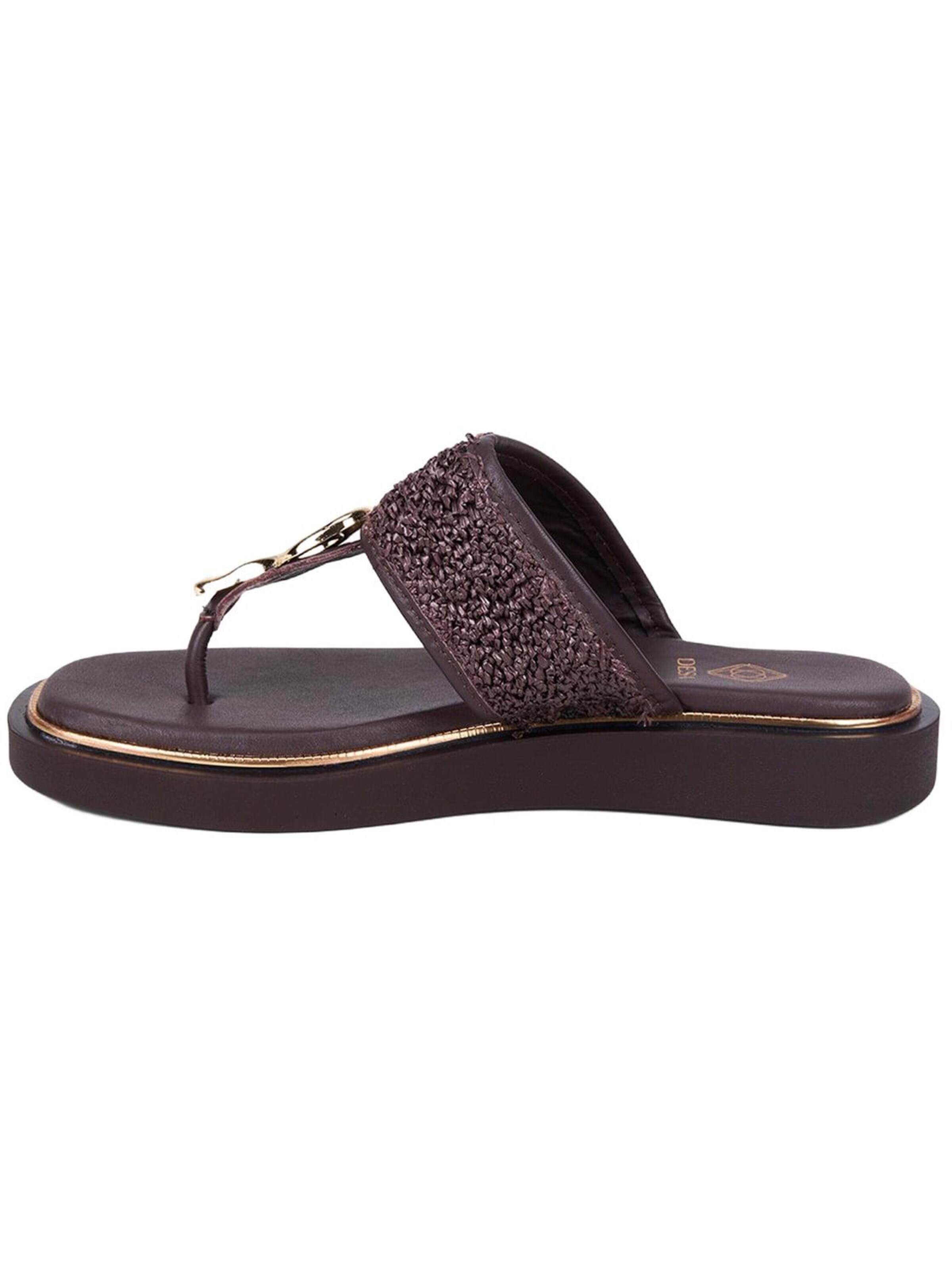 Desa Teenslipper 'Zehenstegsandalen' in Bruin
