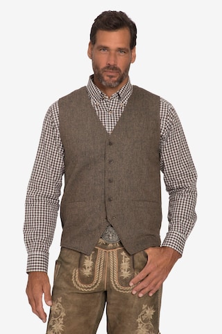 JP1880 Traditional Vest in Brown: front