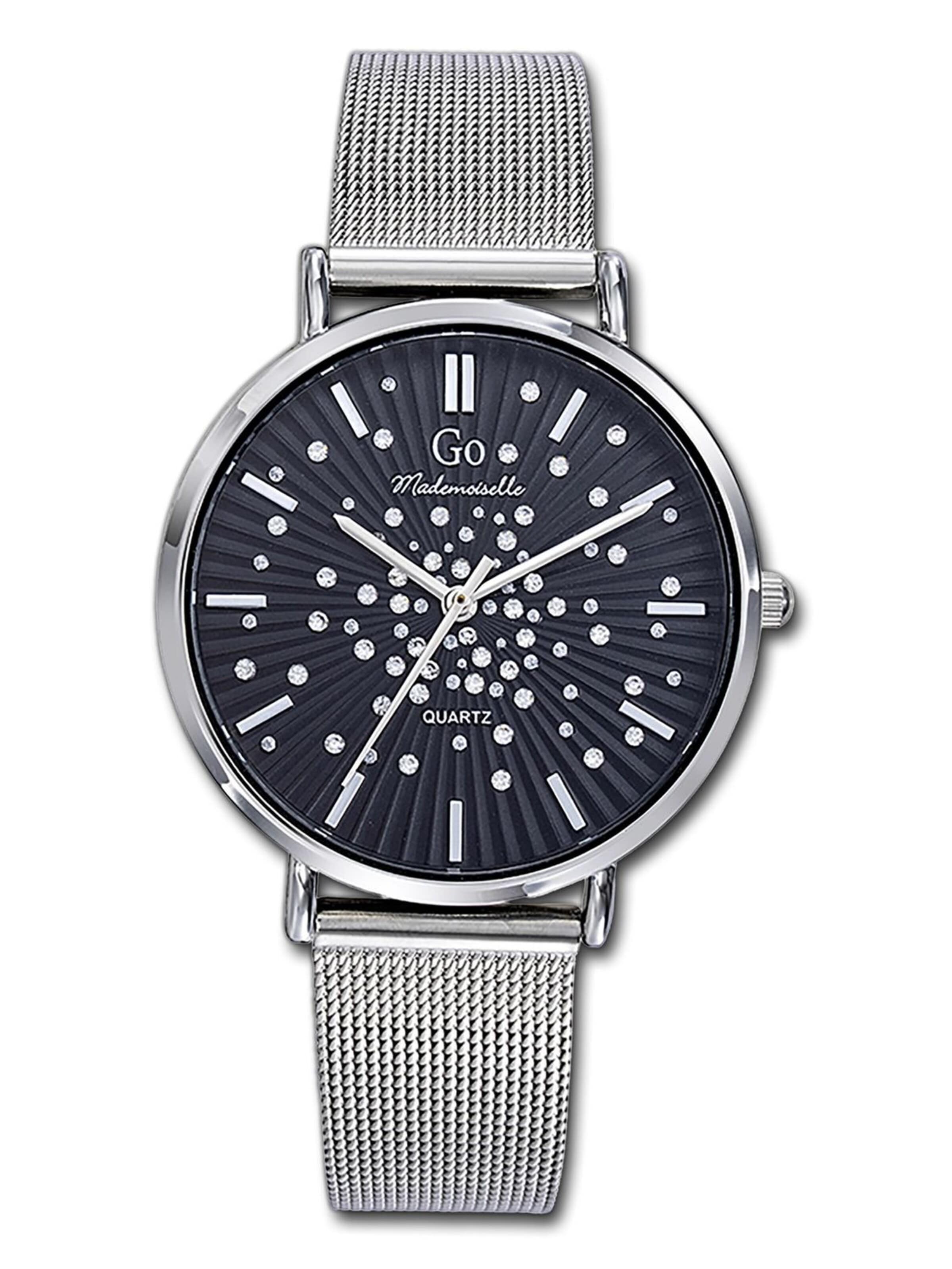 GO GirlOnly - Reloj analógico en plata: frente