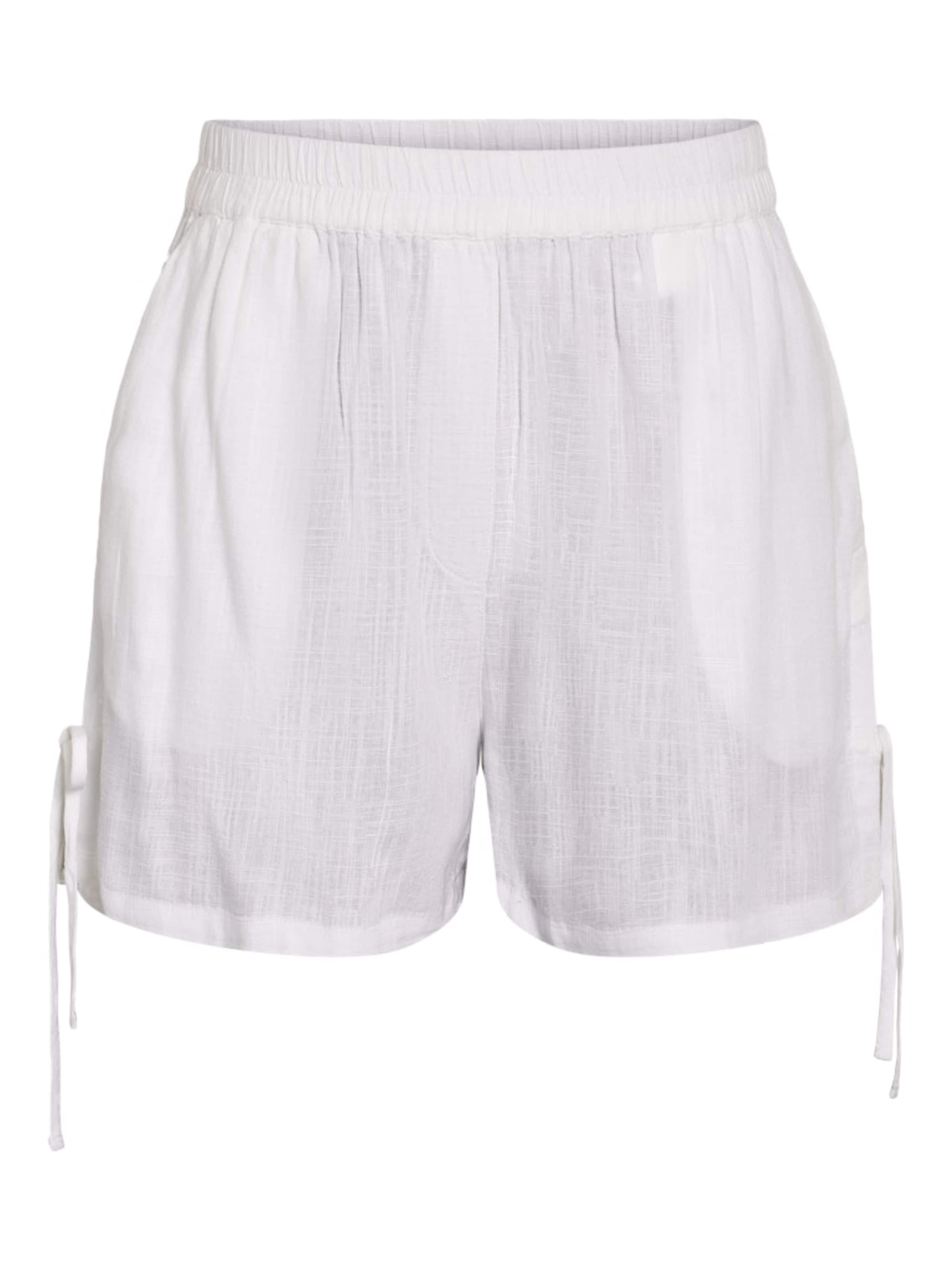 Noisy may Loose fit Trousers 'NMLEILANI' in White: front
