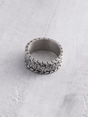 Bague 'THE ROAD' REYTEL en argent : devant