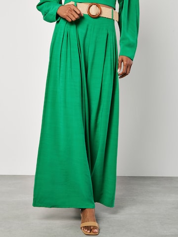 Apricot Wide Leg Hose in Grün