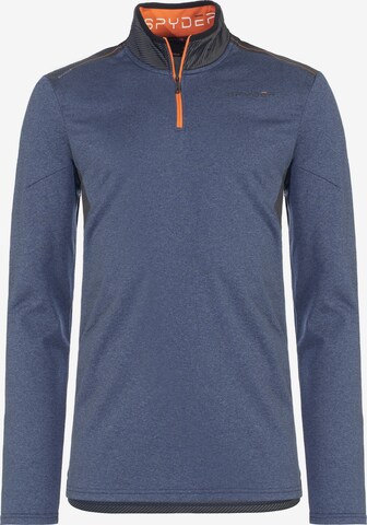 Spyder Sportsweatshirt in Blauw: voorkant