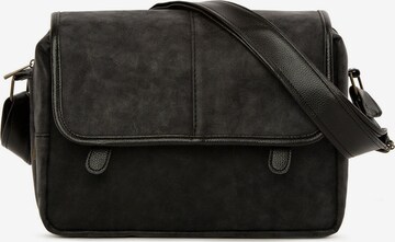 BagMori Crossbody Bag in Black: front