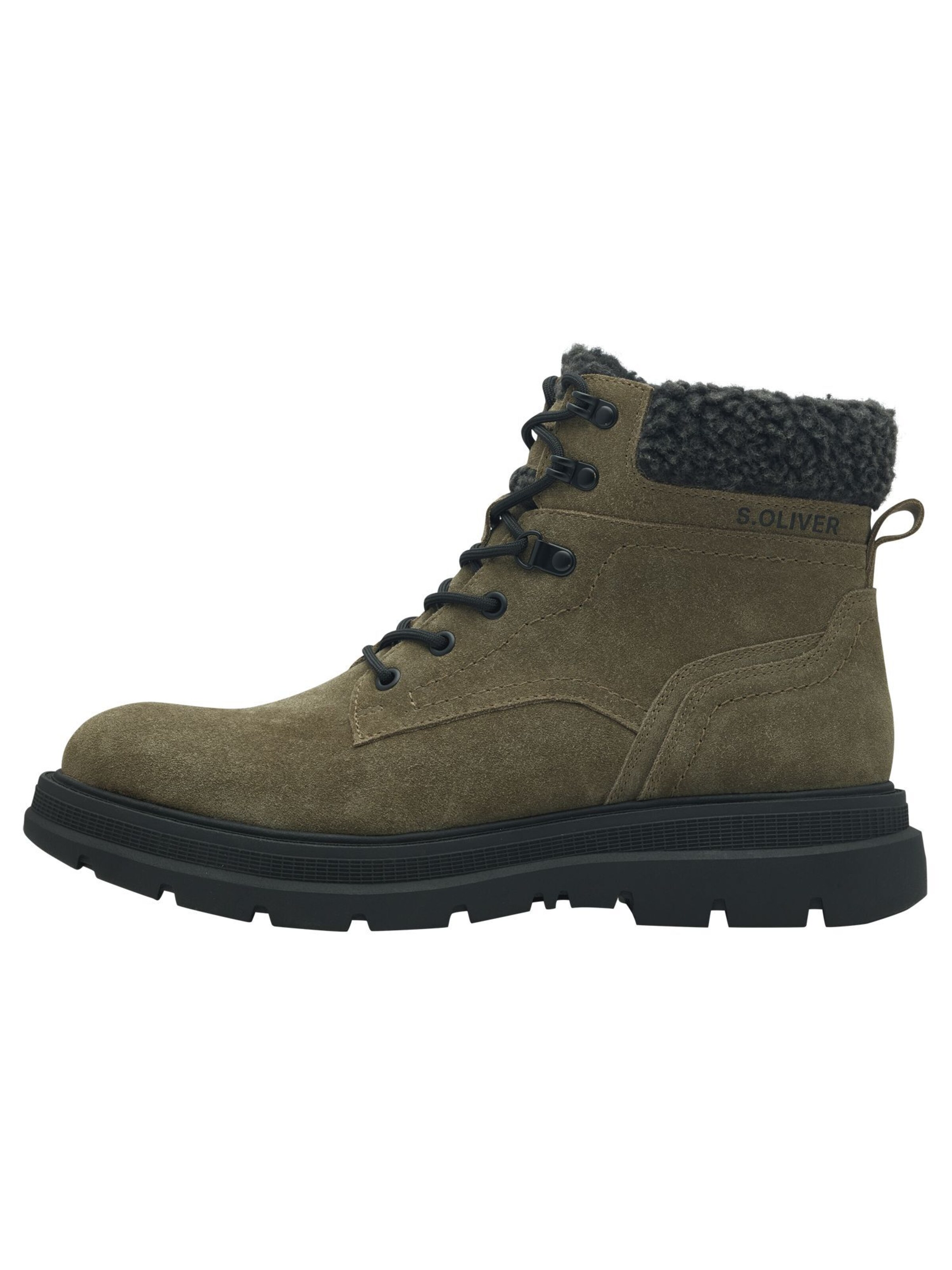 s.Oliver Lace-up boot in Green