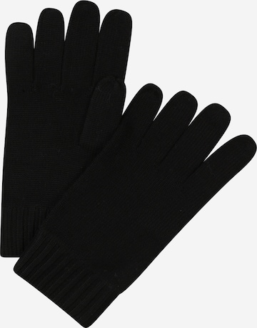 Polo Ralph Lauren Vingerhandschoenen in Zwart: voorkant