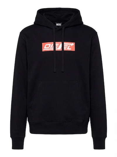 DIESEL Sweatshirt 'S-GINN-HOOD-HS1' in de kleur Zwart, Productweergave