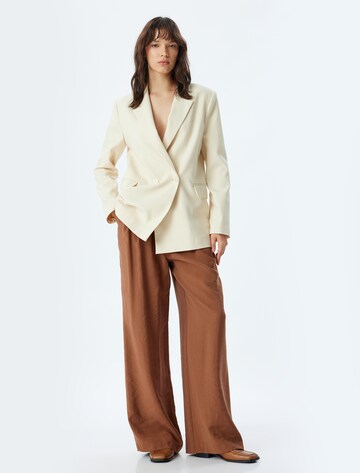 Koton Wide leg Bandplooibroek in Bruin