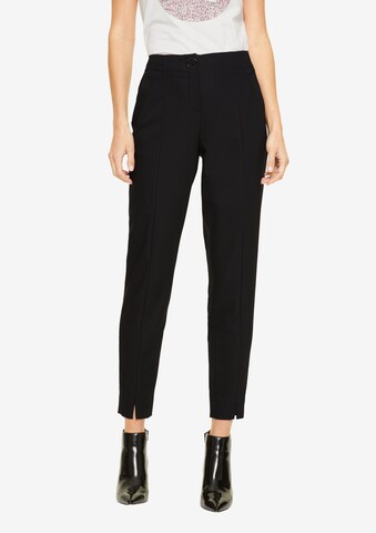 COMMA Regular Pleated Pants in Black: front