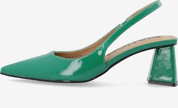 Décolleté sling 'Maralyn' di Bianco in verde: frontale