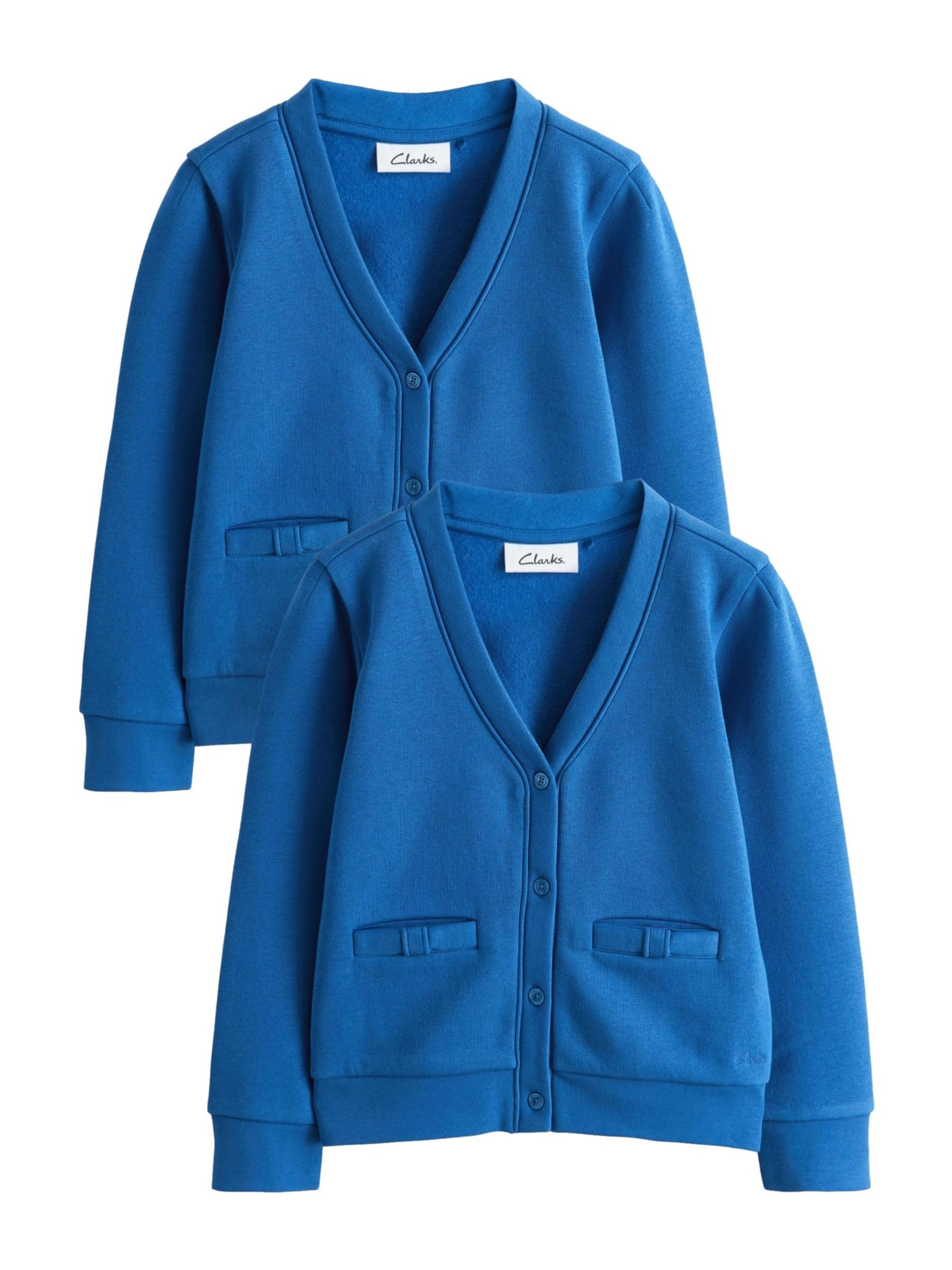 CLARKS Sweatvest in Blauw: voorkant