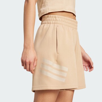 ADIDAS SPORTSWEAR Loose fit Sports trousers 'Future Icons' in Beige