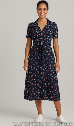 Very Cherry Kleid XS in Blau: Vorderseite