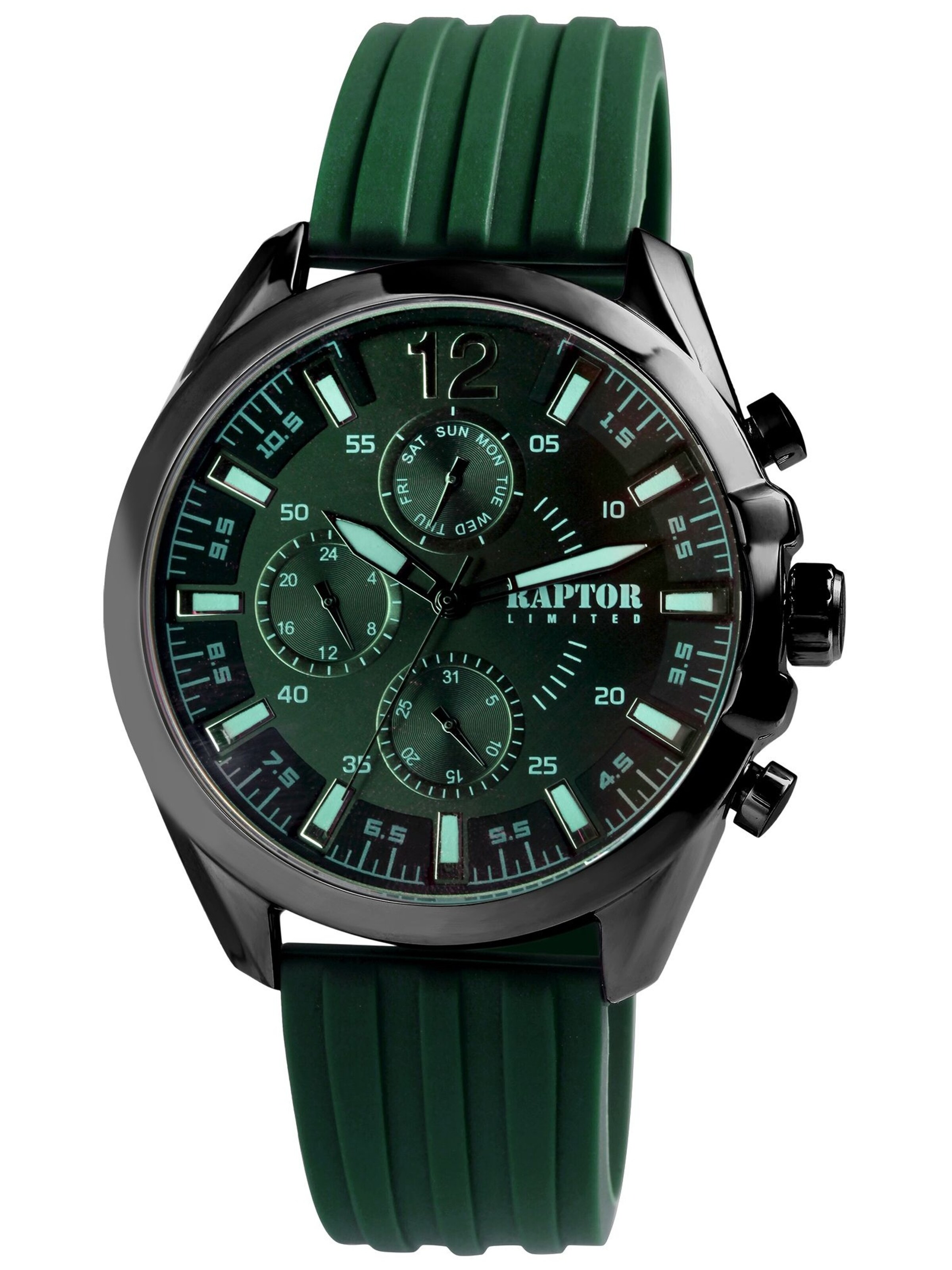 Raptor Analog Watch 'Arman, Datumsanzeige' in Green