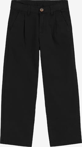 juoda WE Fashion Laisvas Kelnės: priekis