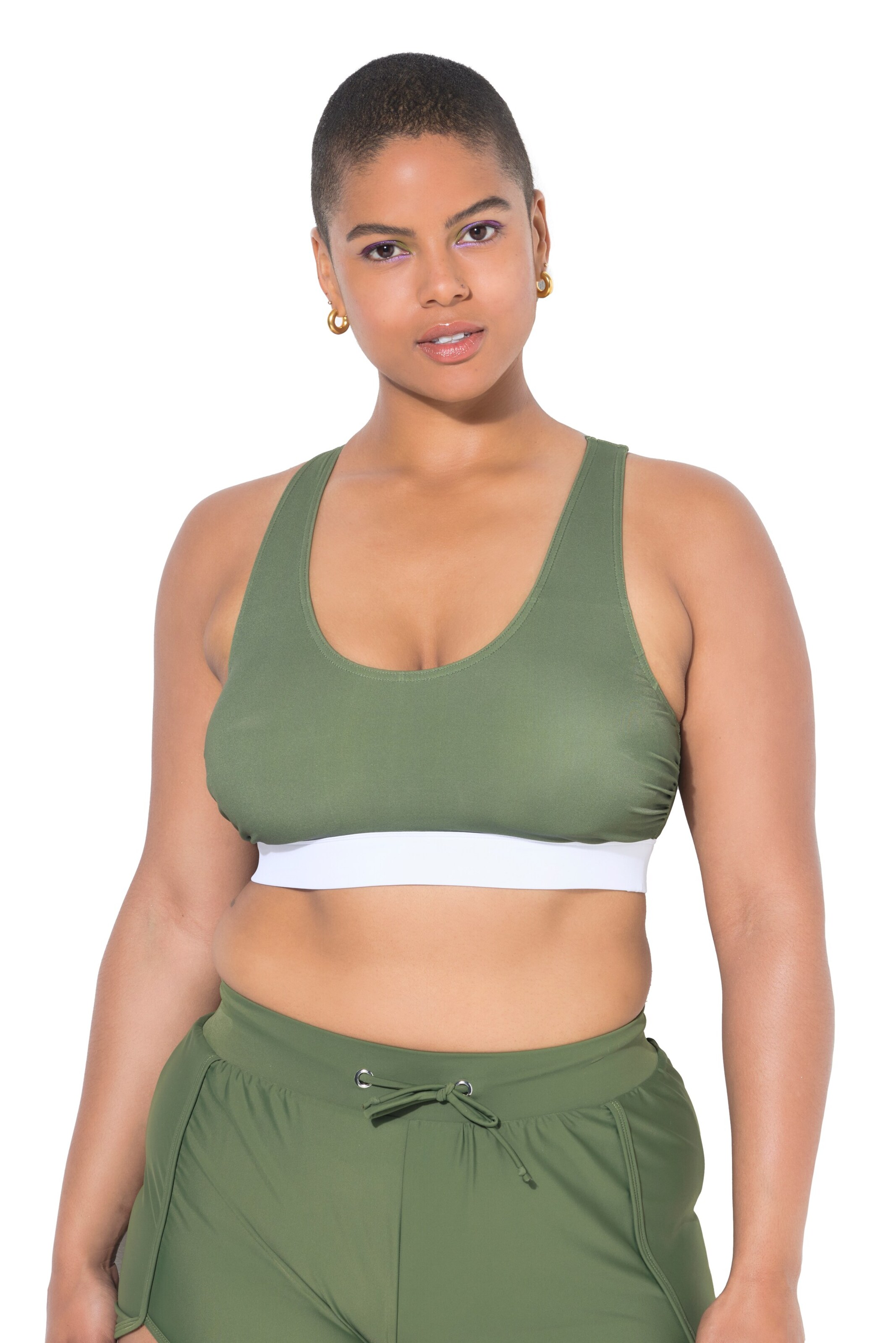 Studio Untold T-shirt BH in Groen: voorkant