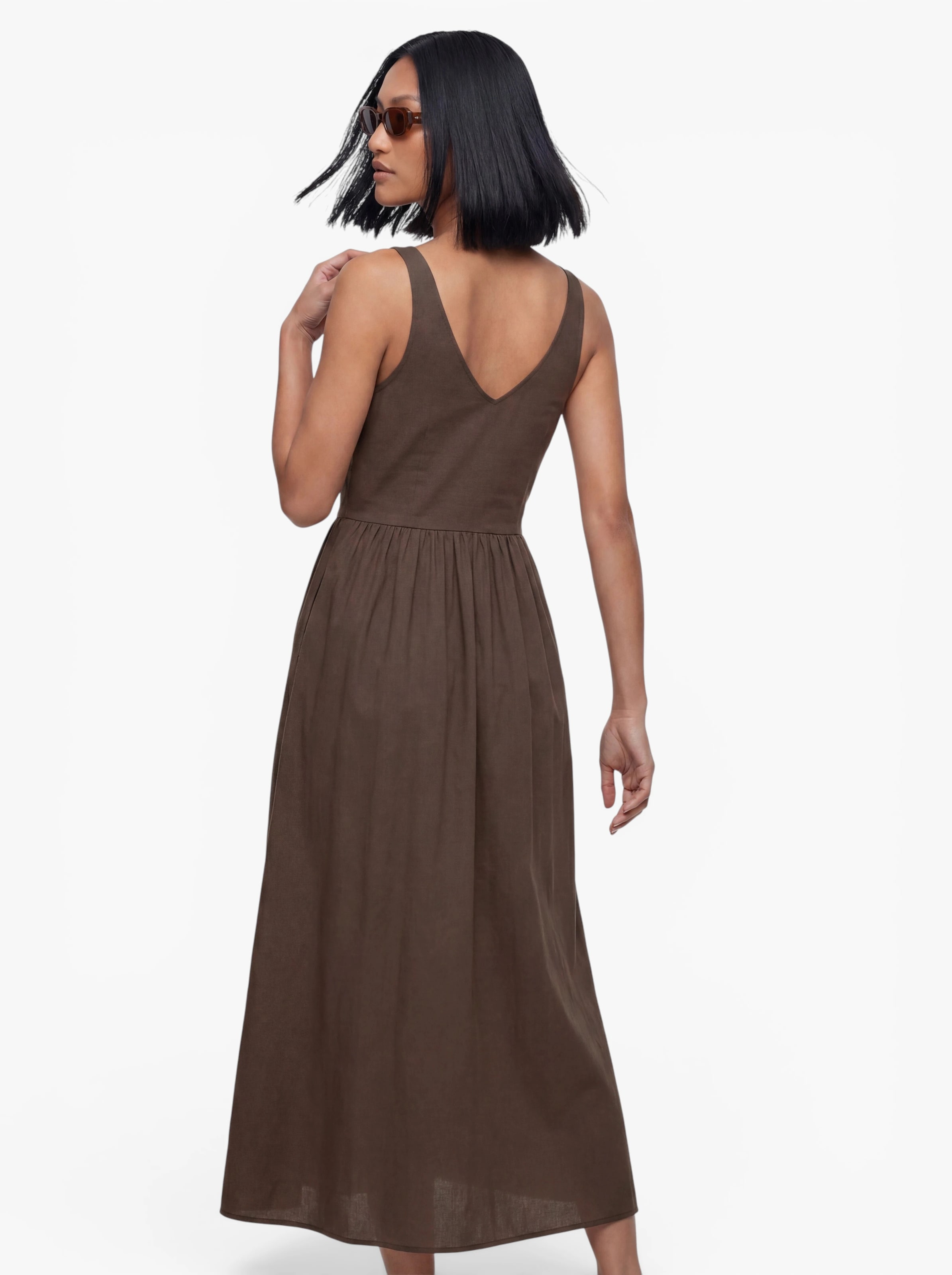 VERO MODA Dress 'VMVALLY' in Brown