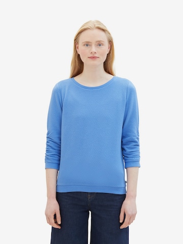 TOM TAILOR DENIM Sweatshirt in Blauw: voorkant