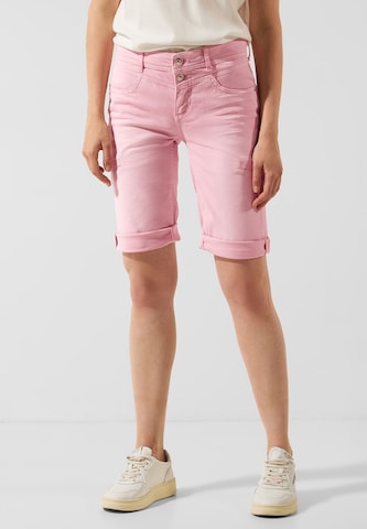 STREET ONE Slimfit Shorts in Pink: predná strana