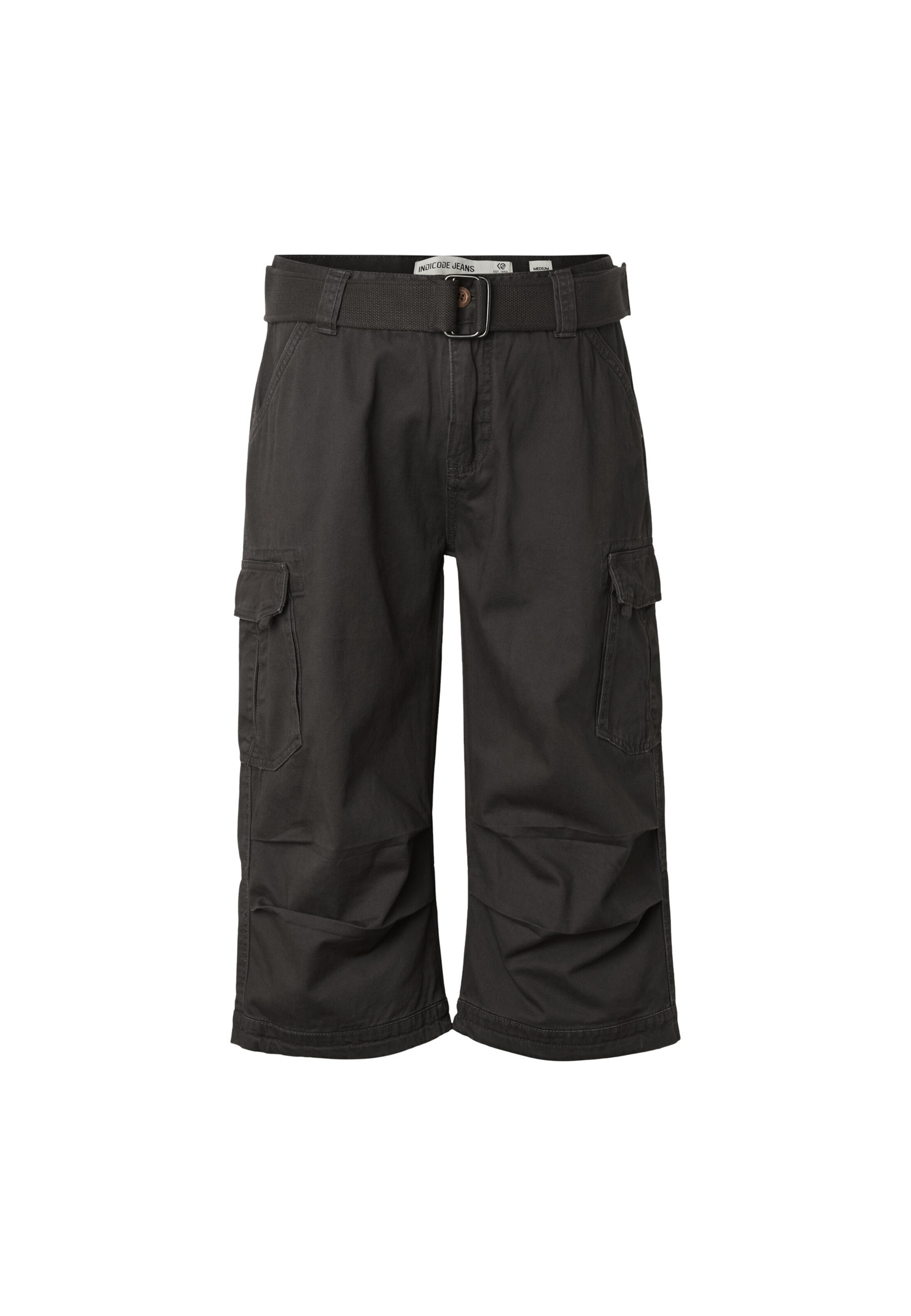 INDICODE JEANS Bojówki 'INColos' w kolorze czarny: przód