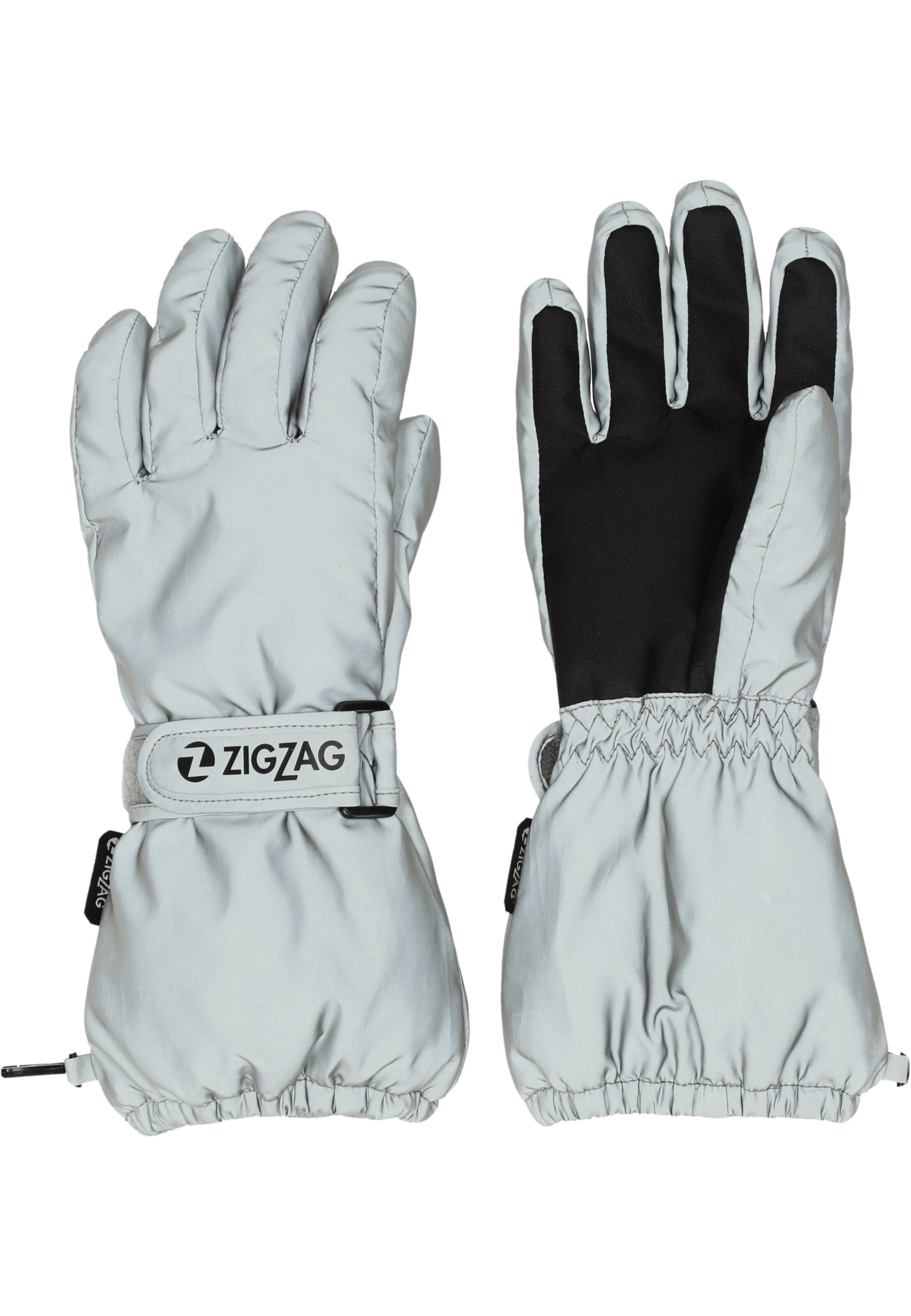 ZigZag Sports gloves 'Glow' in Silver: front