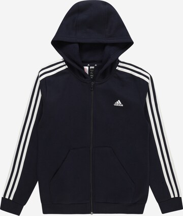 ADIDAS SPORTSWEAR Športová mikina so zipsom 'Essentials 3-Stripes Fleece ' - Modrá: predná strana