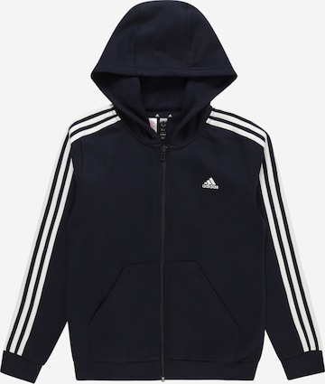 ADIDAS SPORTSWEAR Sportssweatjakke 'Essentials 3-Stripes Fleece ' i blå: forside