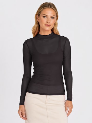 SARA LINKE Shirt 'MESH' in Black: front