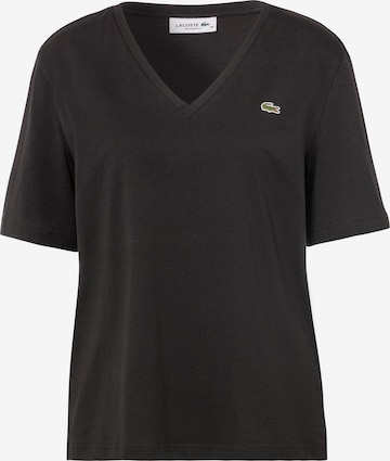 T-shirt LACOSTE en noir : devant