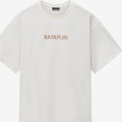 NAPAPIJRI Shirt 'S-HYTTE' in XS in Camel / Light blue / Brown / White, Item view