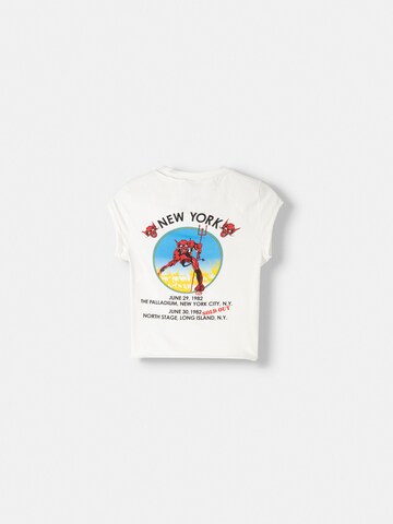 T-shirt Bershka en blanc