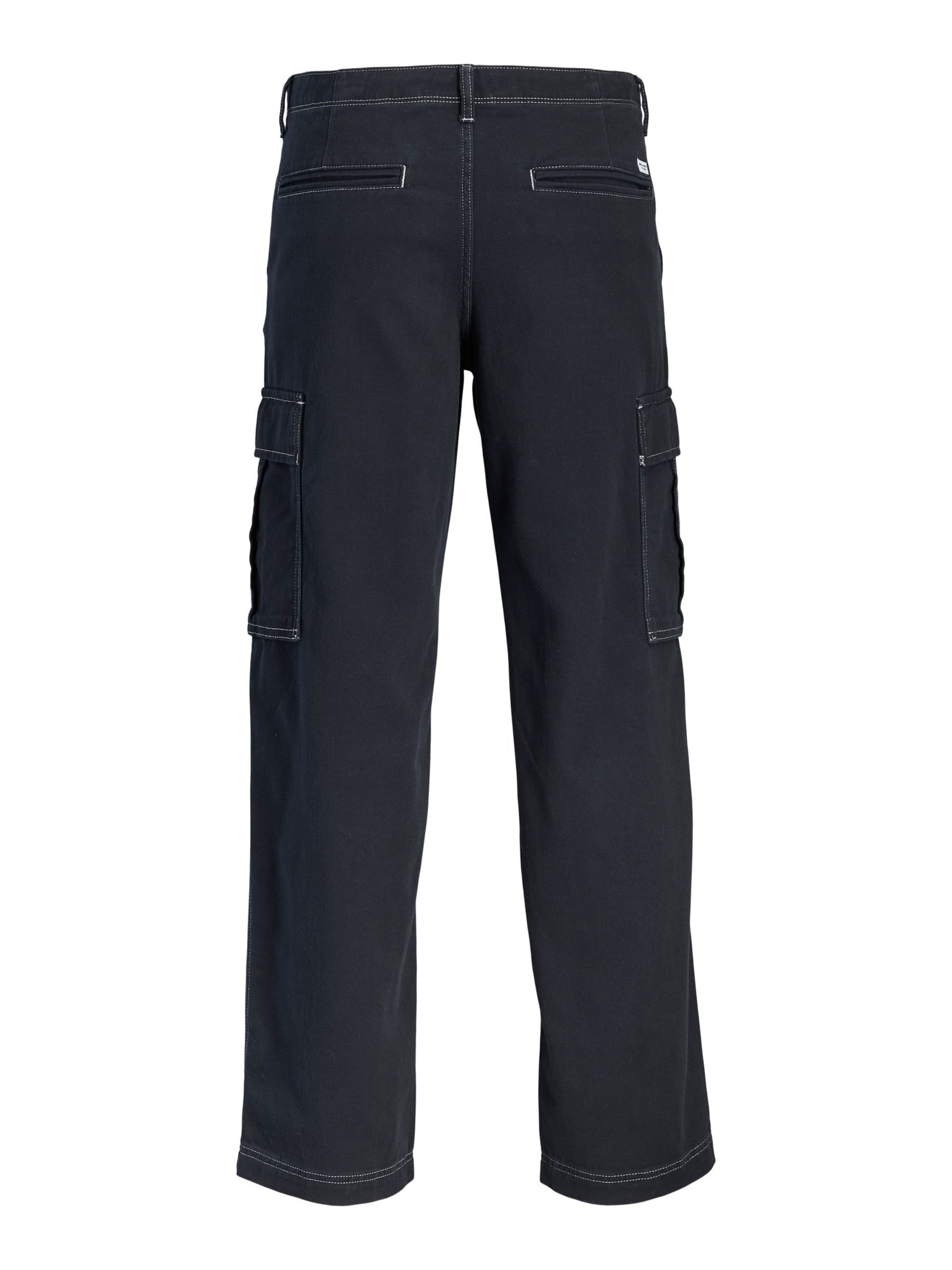 JACK & JONES Regular Cargohose in Schwarz