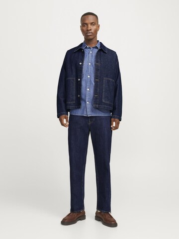 JACK & JONES Regular fit Button Up Shirt in Blue