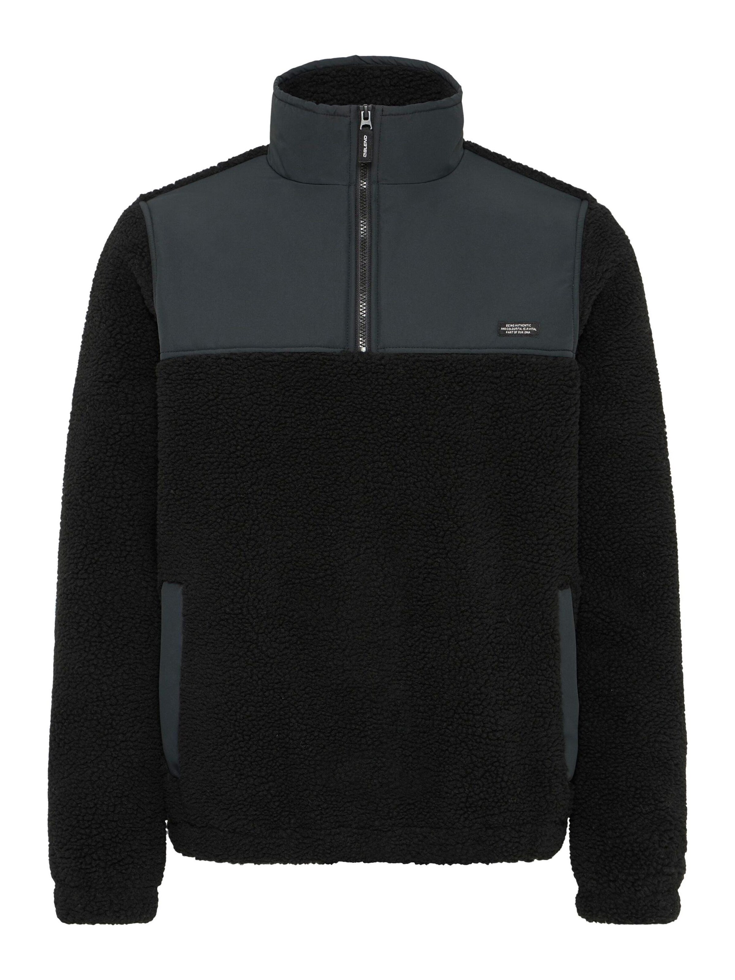 BLEND - Casaco meia-estação ' BHMTortex ' em preto: frente