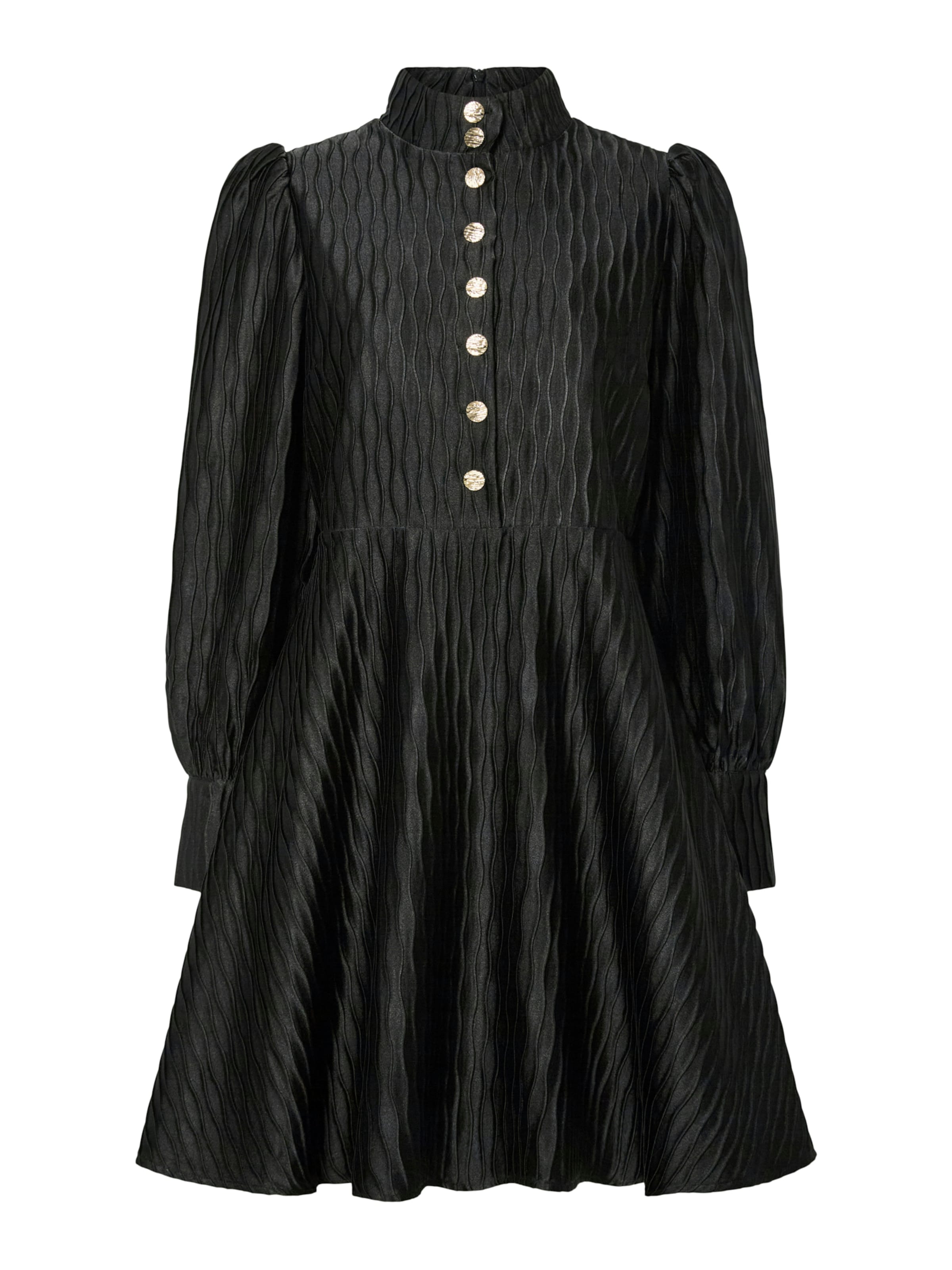 YAS Kleid 'YASRIPPLE' in Schwarz: Vorderseite