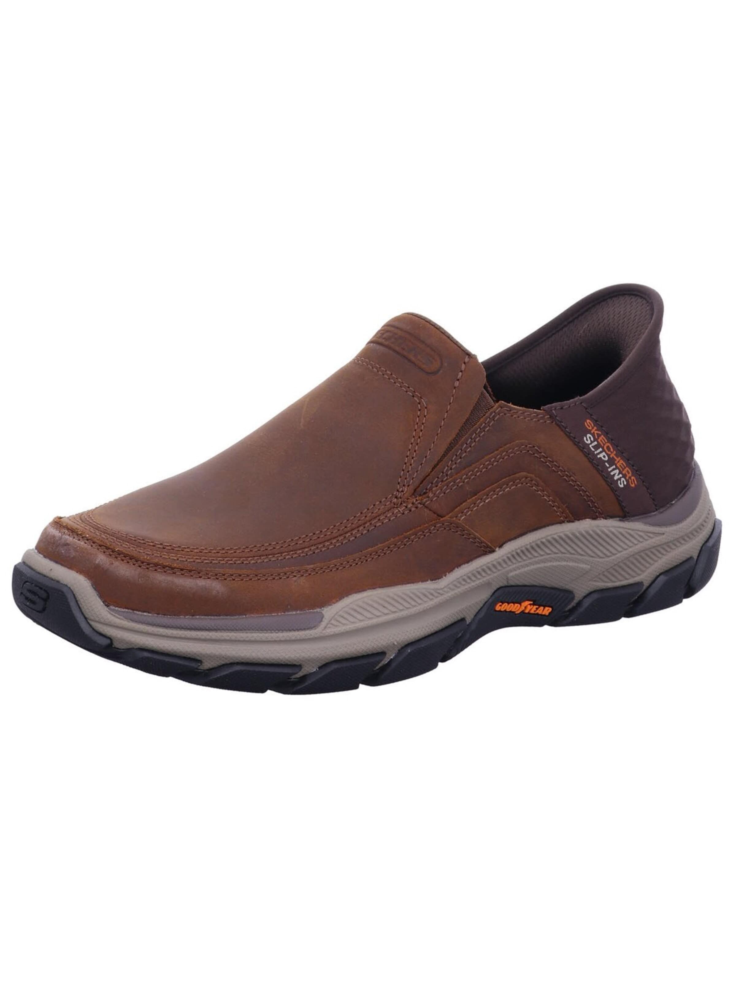 SKECHERS Slippers 'Slipper Herren 204810 CDB Nubukleder in braun' in Brown: front