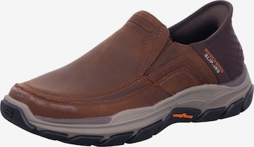 Pantoufle 'Slipper Herren 204810 CDB Nubukleder in braun' SKECHERS en marron : devant