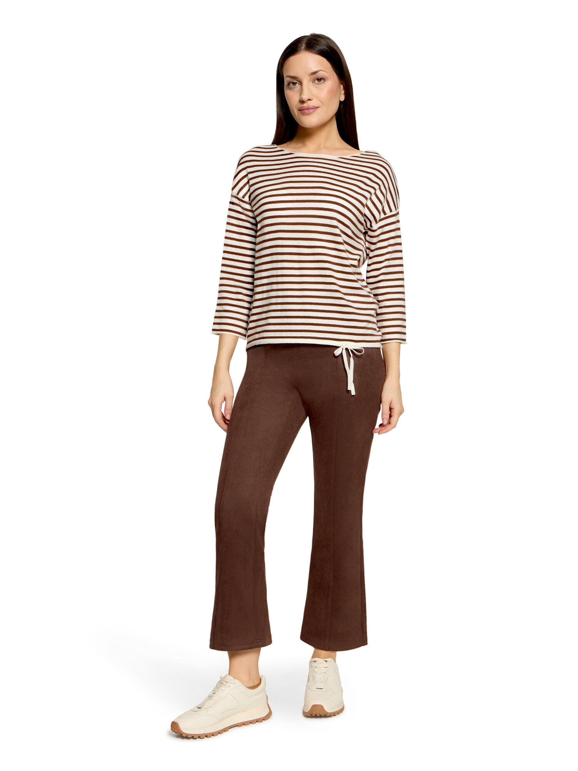 Betty Barclay Strickpullover mit U-Boot-Ausschnitt in Weiß