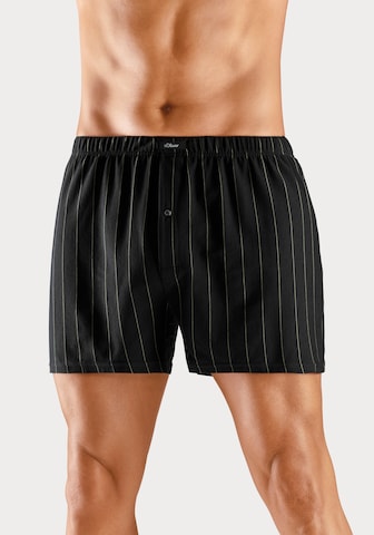 s.Oliver Boxershorts i svart: framsida