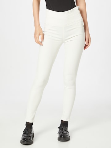 PATRIZIA PEPE - Skinny Calças de ganga em branco: frente