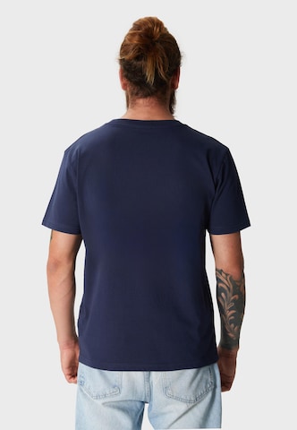 Oldskull Shirt 'Asian Lucky Cat Attack Graphic' in Blauw