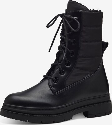 TAMARIS Lace-Up Ankle Boots in Black: front