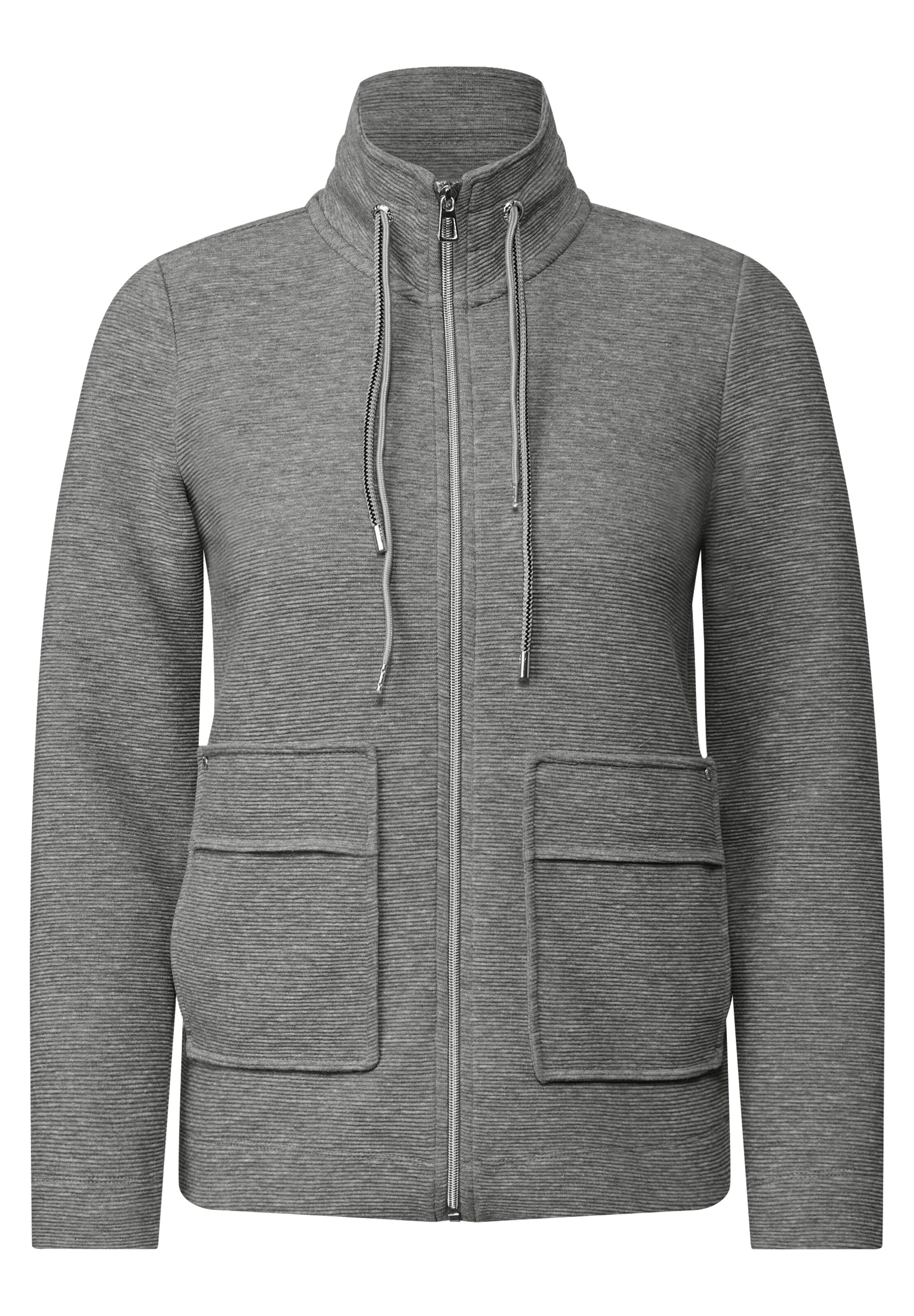 CECIL Knit Cardigan in Grey: front