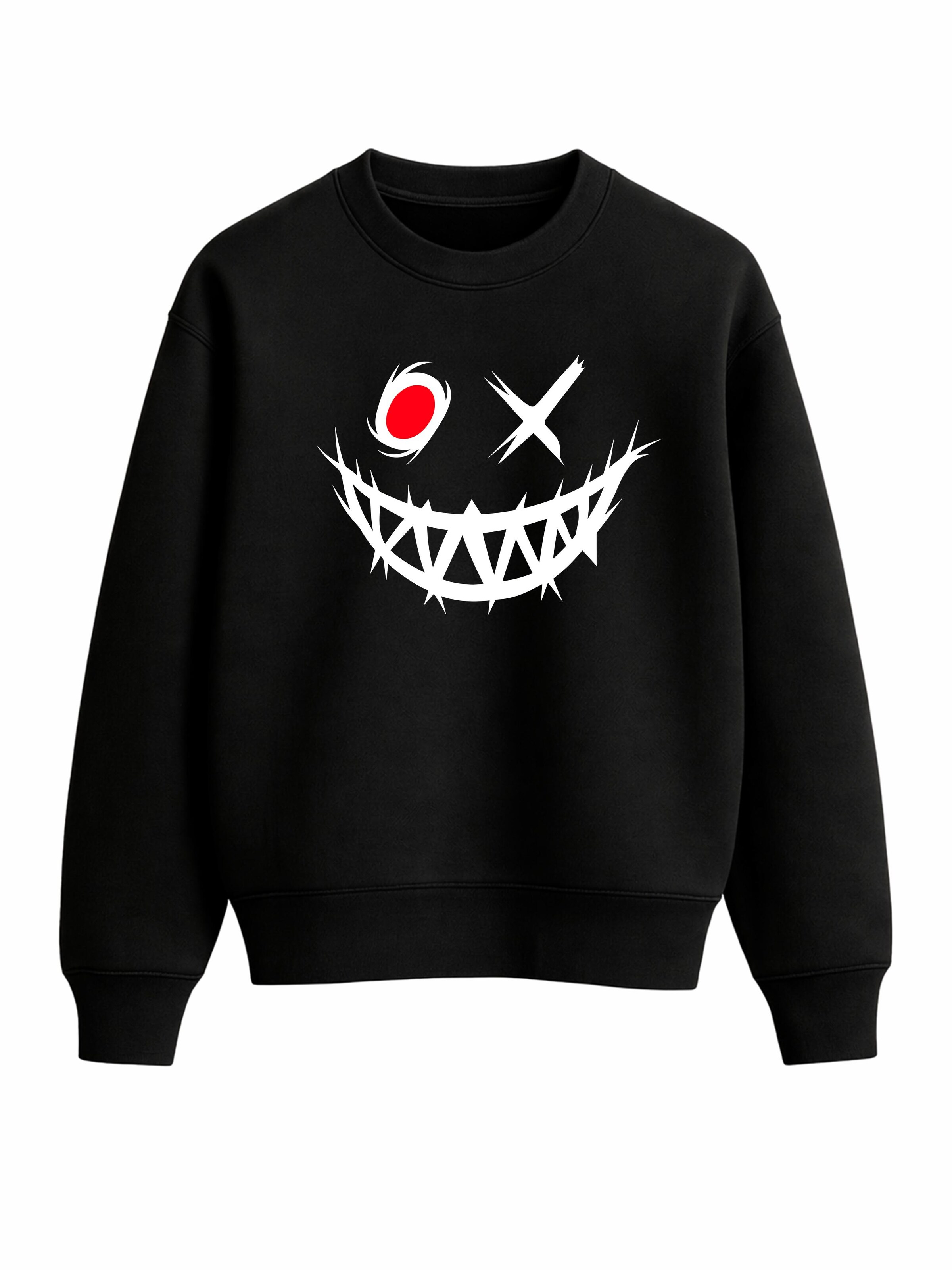 Banco Sweater 'Scary_Face' in Black: front