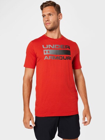 T-Shirt fonctionnel 'Team Issue' UNDER ARMOUR en orange : devant