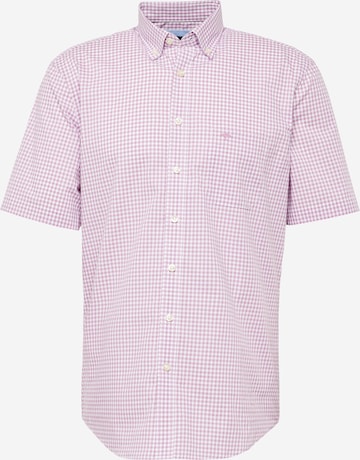 FYNCH-HATTON Regular fit Button Up Shirt 'Classic Vichy' in Purple: front