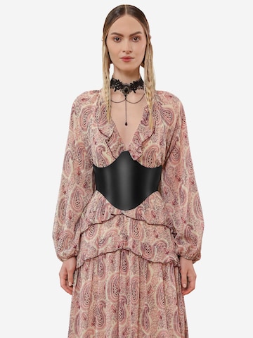 Haute Cuir Gürtel 'Halen Underbust Corset Belt'‌‌‌‌‌ in Schwarz: Vorderseite